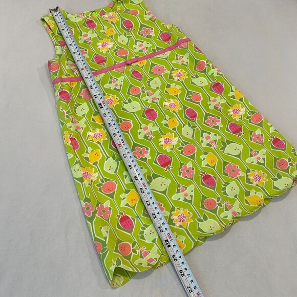~ Lilly Pulitzer 6x Girls Floral Sundress* Sleeveless Green Fruit Ladybug Summer - Picture 8 of 13